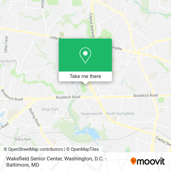 Wakefield Senior Center map