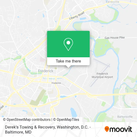 Derek's Towing & Recovery map