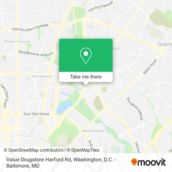 Value Drugstore Harford Rd map