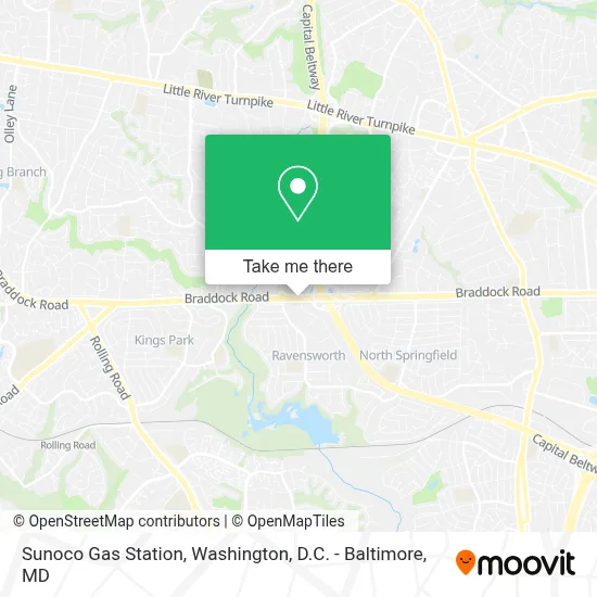 Sunoco Gas Station map