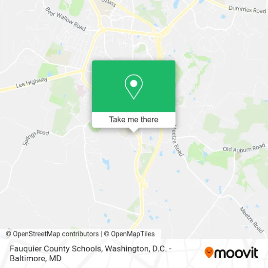 Fauquier County Schools map
