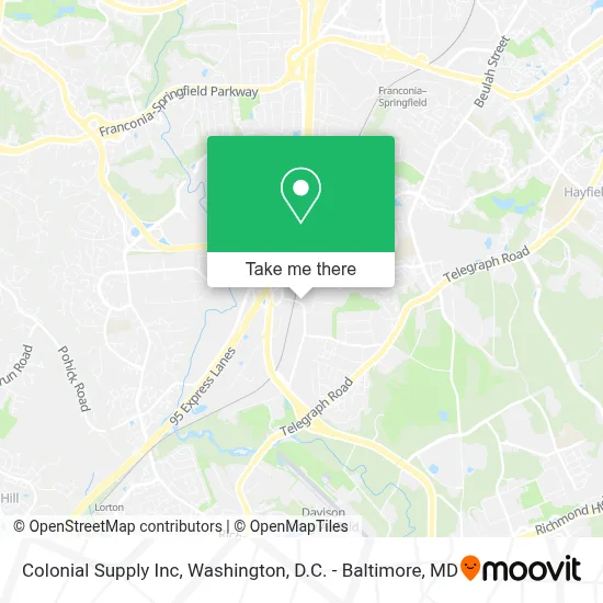 Colonial Supply Inc map