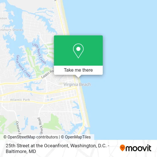 25th Street at the Oceanfront map