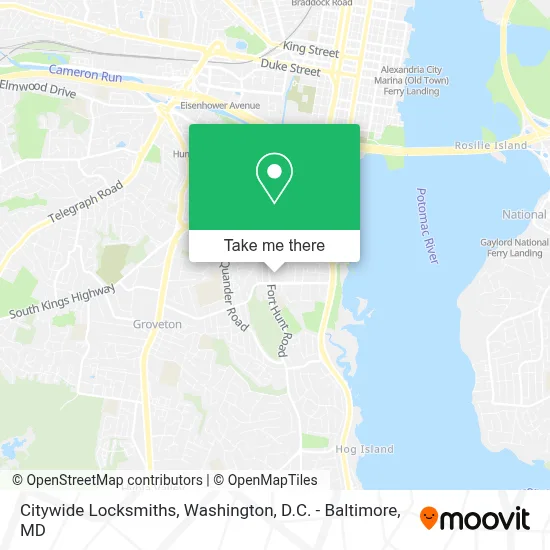 Citywide Locksmiths map