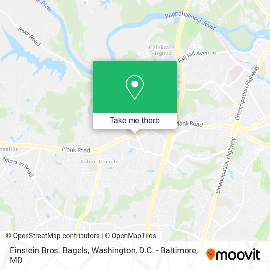 Einstein Bros. Bagels map