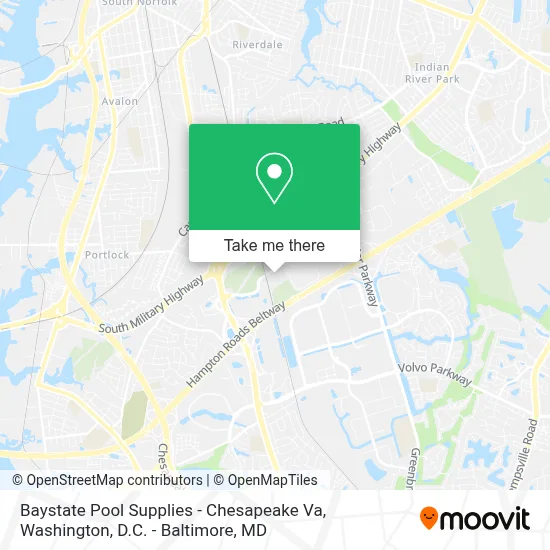 Baystate Pool Supplies - Chesapeake Va map