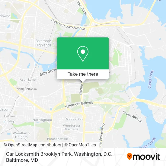 Car Locksmith Brooklyn Park map