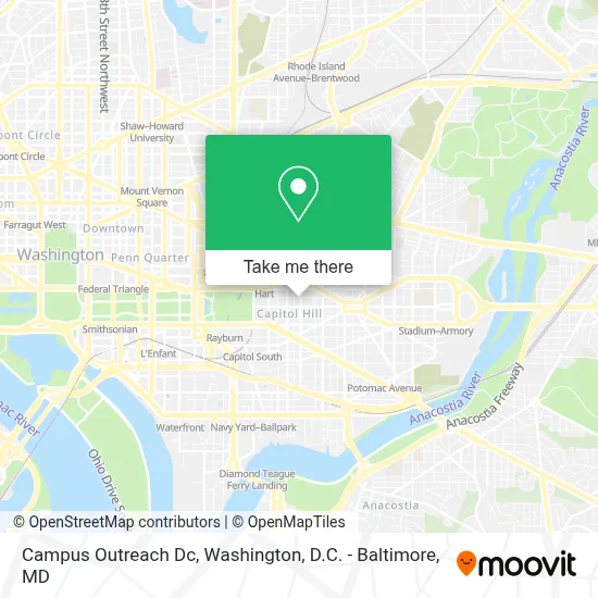 Campus Outreach Dc map