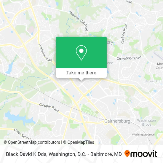 Black David K Dds map