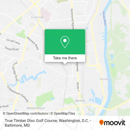 True Timber Disc Golf Course map