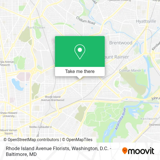 Rhode Island Avenue Florists map
