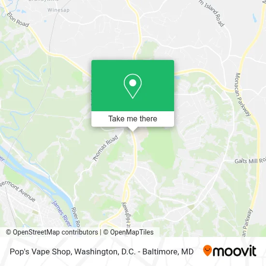 Pop's Vape Shop map