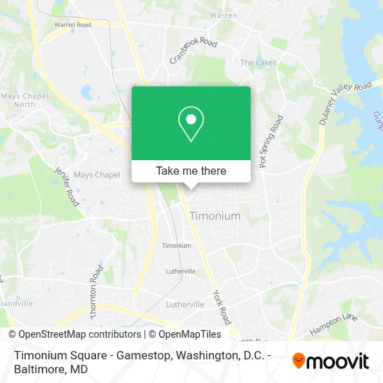 Timonium Square - Gamestop map