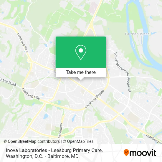 Inova Laboratories - Leesburg Primary Care map
