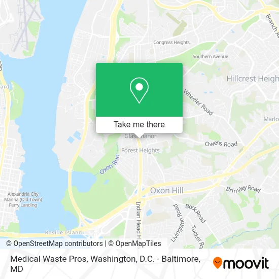 Medical Waste Pros map