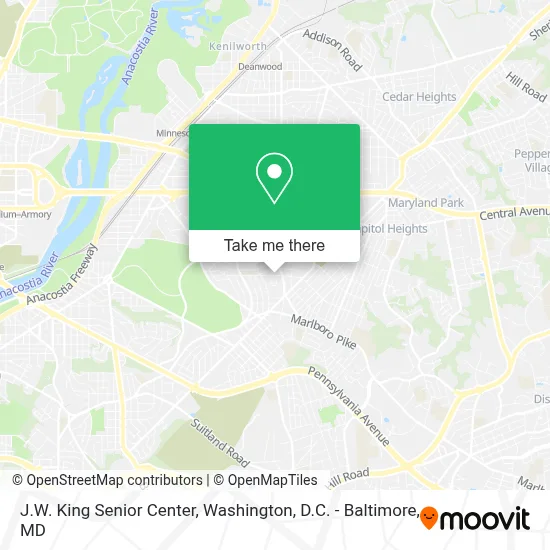 J.W. King Senior Center map