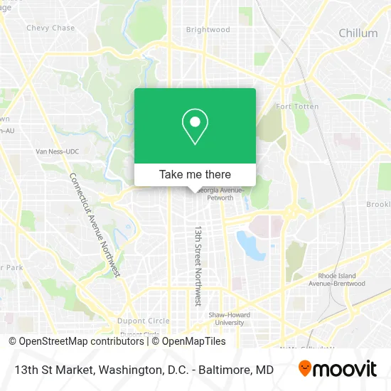 13th St Market map