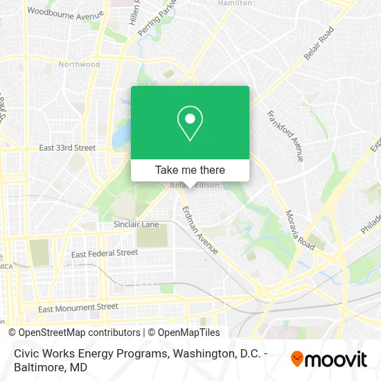 Civic Works Energy Programs map