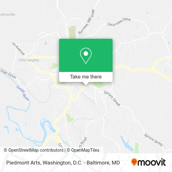 Piedmont Arts map