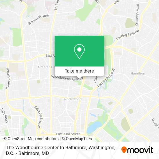 The Woodbourne Center In Baltimore map