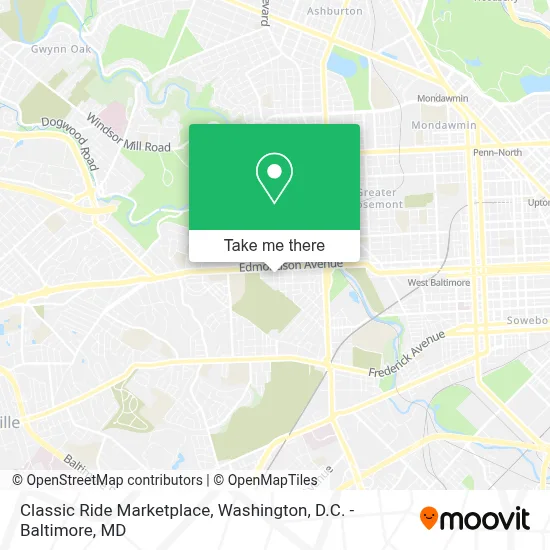 Classic Ride Marketplace map