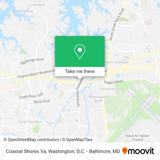 Coastal Shores Va map