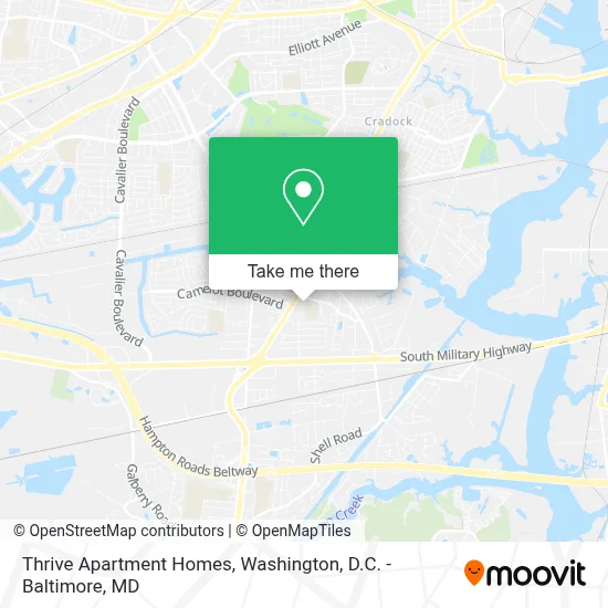 Thrive Apartment Homes map