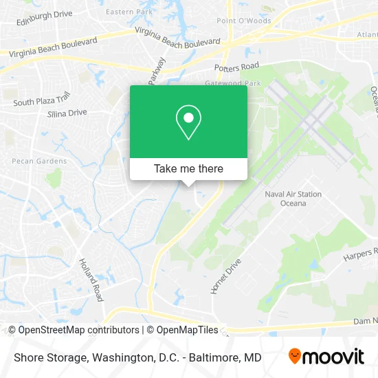 Shore Storage map