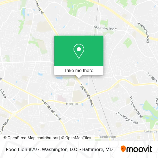 Food Lion #297 map