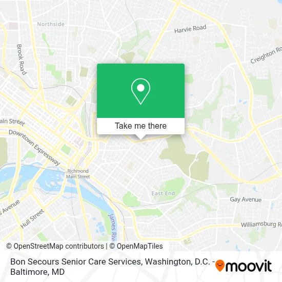 Bon Secours Senior Care Services map