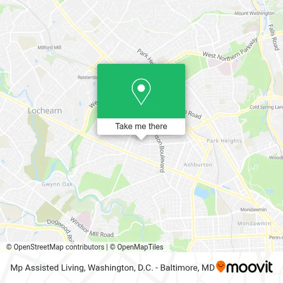 Mp Assisted Living map