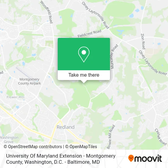 University Of Maryland Extension - Montgomery County map