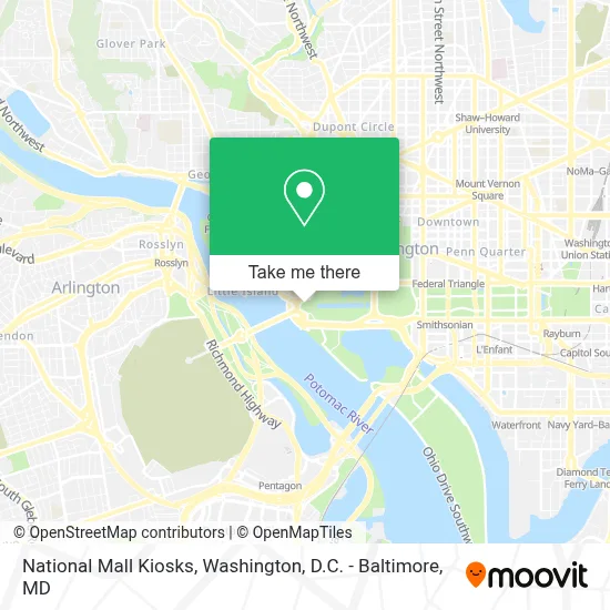 National Mall Kiosks map