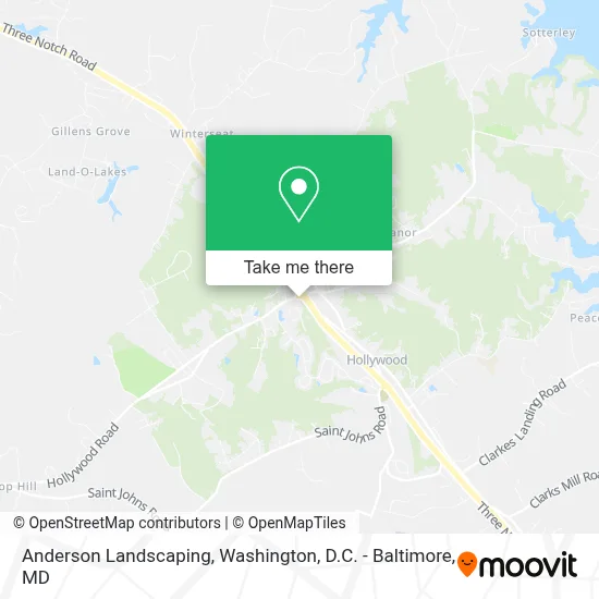 Anderson Landscaping map