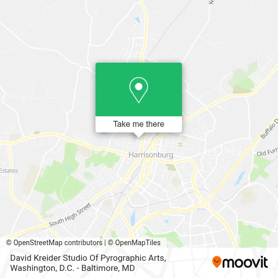 David Kreider Studio Of Pyrographic Arts map