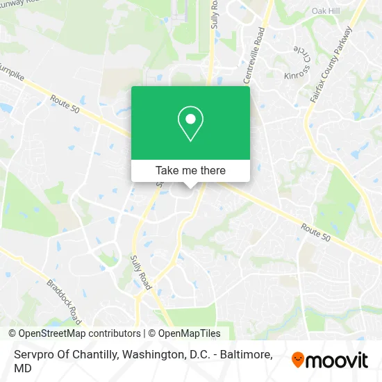 Servpro Of Chantilly map