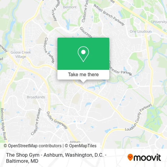 The Shop Gym - Ashburn map