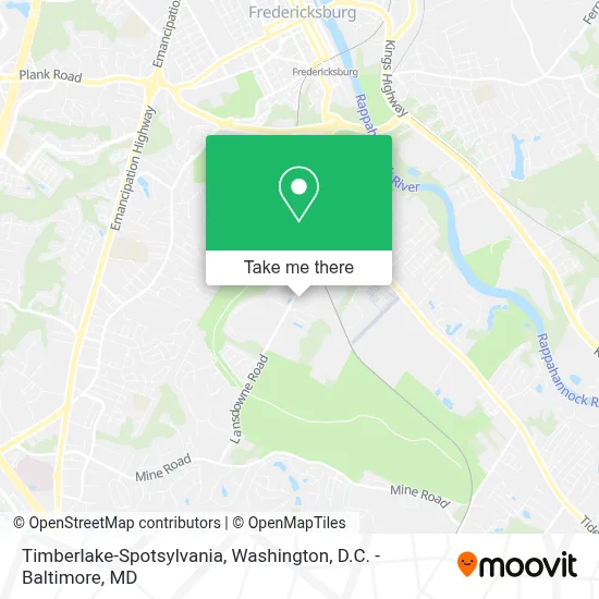 Timberlake-Spotsylvania map
