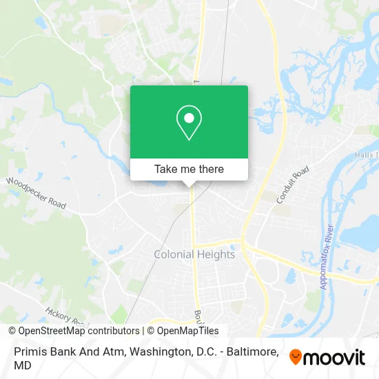 Primis Bank And Atm map