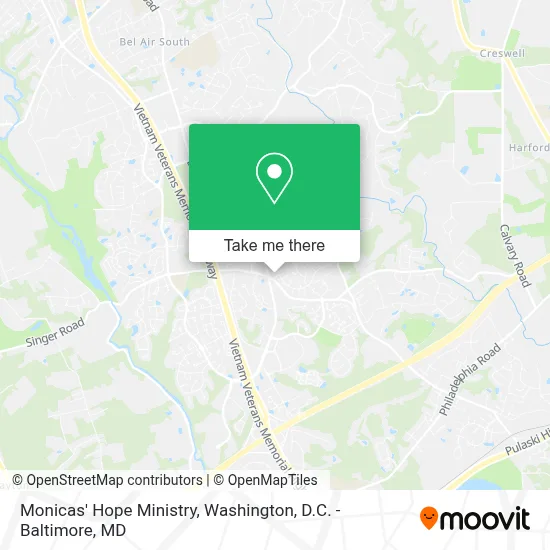 Monicas' Hope Ministry map