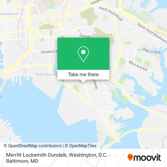 Merritt Locksmith Dundalk map