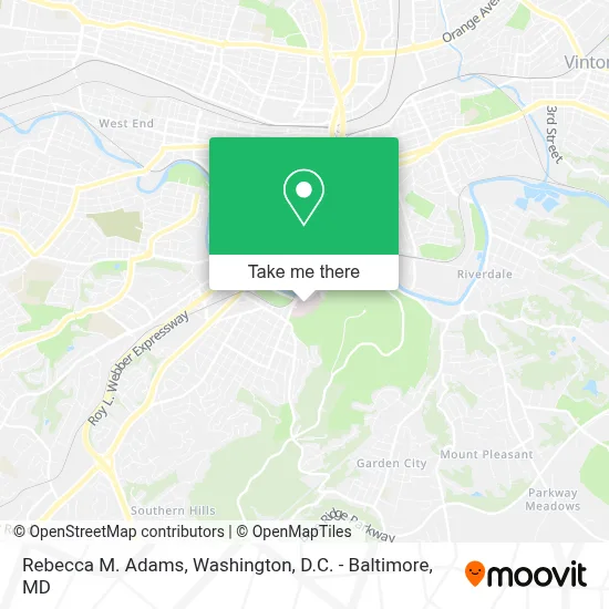 Rebecca M. Adams map