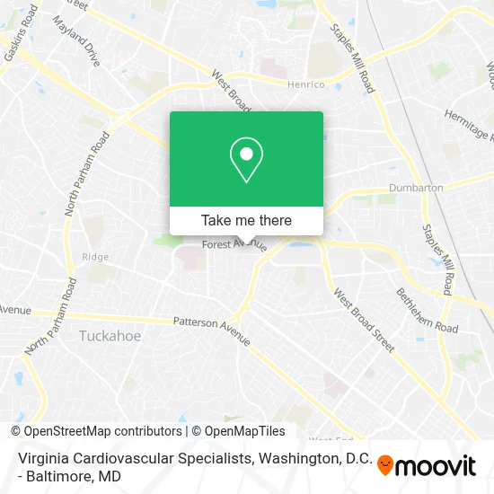 Virginia Cardiovascular Specialists map