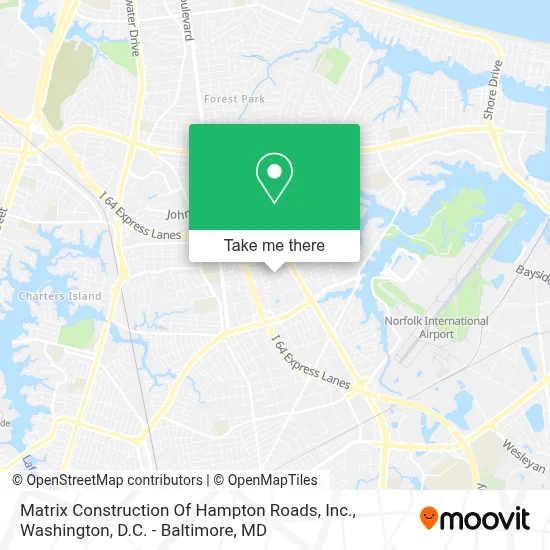 Matrix Construction Of Hampton Roads, Inc. map