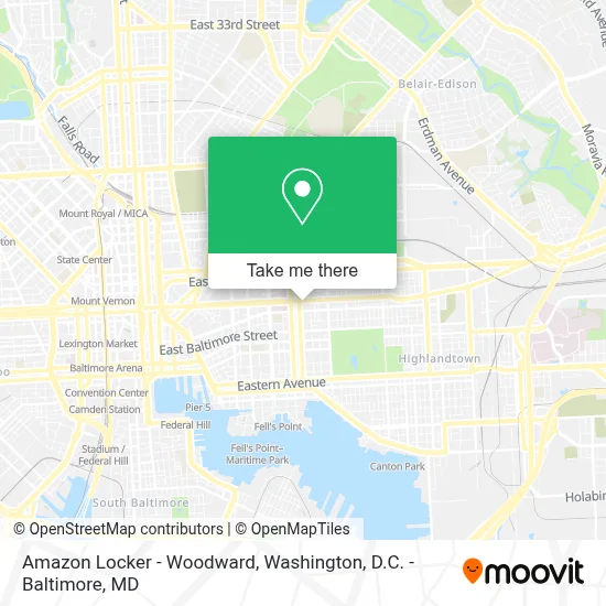 Amazon Locker - Woodward map
