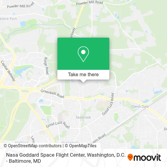 Nasa Goddard Space Flight Center map