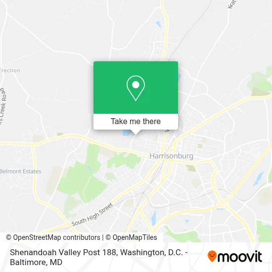 Shenandoah Valley Post 188 map