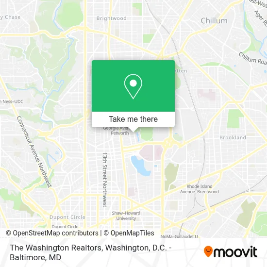 The Washington Realtors map