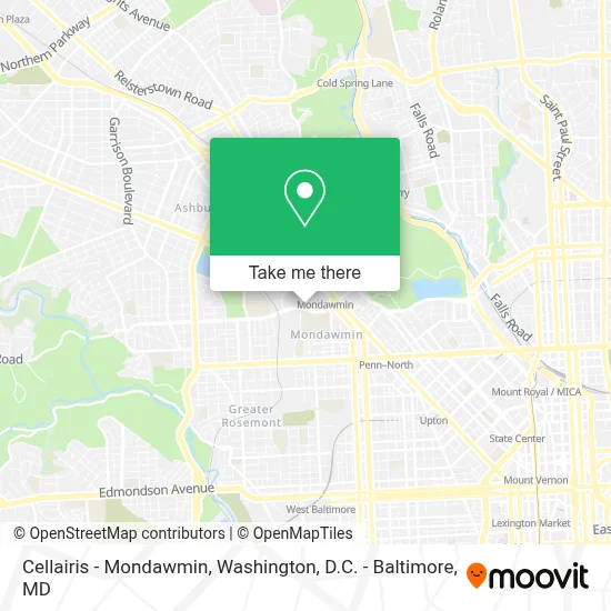 Cellairis - Mondawmin map