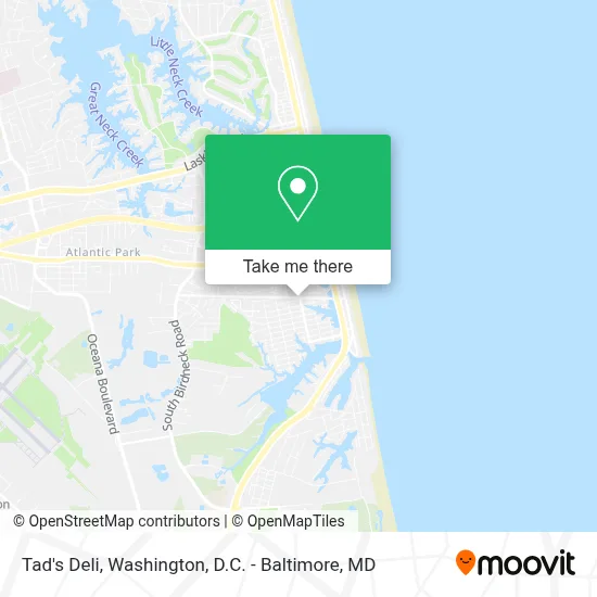 Tad's Deli map